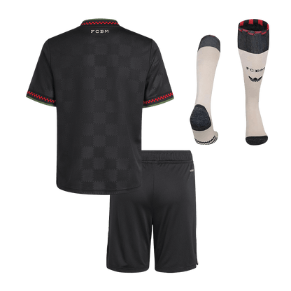 Bayern Munich Infantil 
 Fora Terceira Futebol Camisa Conjunto (Camisa+Shorts+Meias) 2025/26 Preto