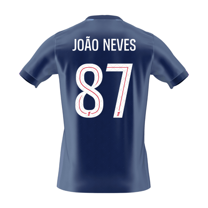 【Super Qualidade】JOÃO NEVES #87 PSG
 Casa Futebol Camisa 2025/26 Marinha