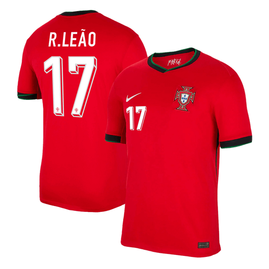 Portugal Jersey Custom R.LEAO #17 Soccer Jersey Home 2025/26