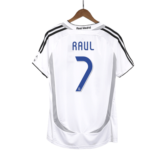 Camisola Retro Real Madrid No7 RAUL Home Soccer 2006/07 2025/26
