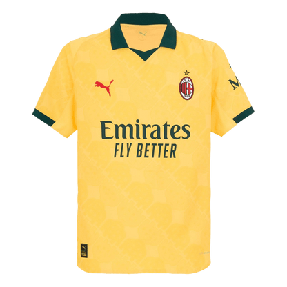 Jogador AC Milan Fora Terceira Futebol Camisas 2025/26 Amarelo camisola de futebol