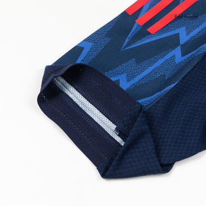 Jogador SAKA #7 Arsenal Fora Futebol Camisas 2025/26 Azul