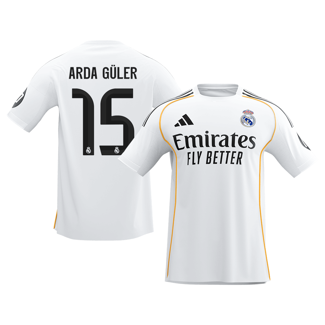 ARDA GÜLER #15 Real Madrid Casa Camisa 2025/26 Branco camisola de futebol