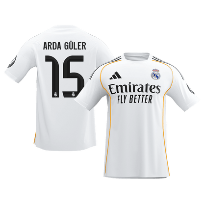 ARDA GÜLER #15 Real Madrid Casa Camisa 2025/26 Branco camisola de futebol