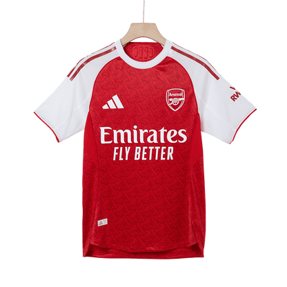 Jogador SALIBA #2 Arsenal Casa Futebol Camisas 2025/26 Vermelho