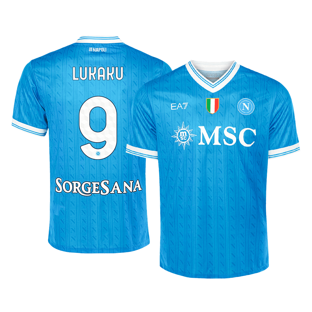 LUKAKU #9 Napoli Casa Camisa 2025/26- Azul camisola de futebol