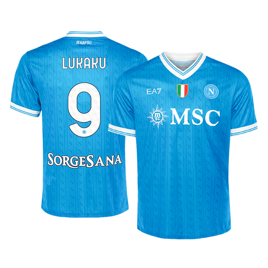 LUKAKU #9 Napoli Casa Camisa 2025/26- Azul camisola de futebol