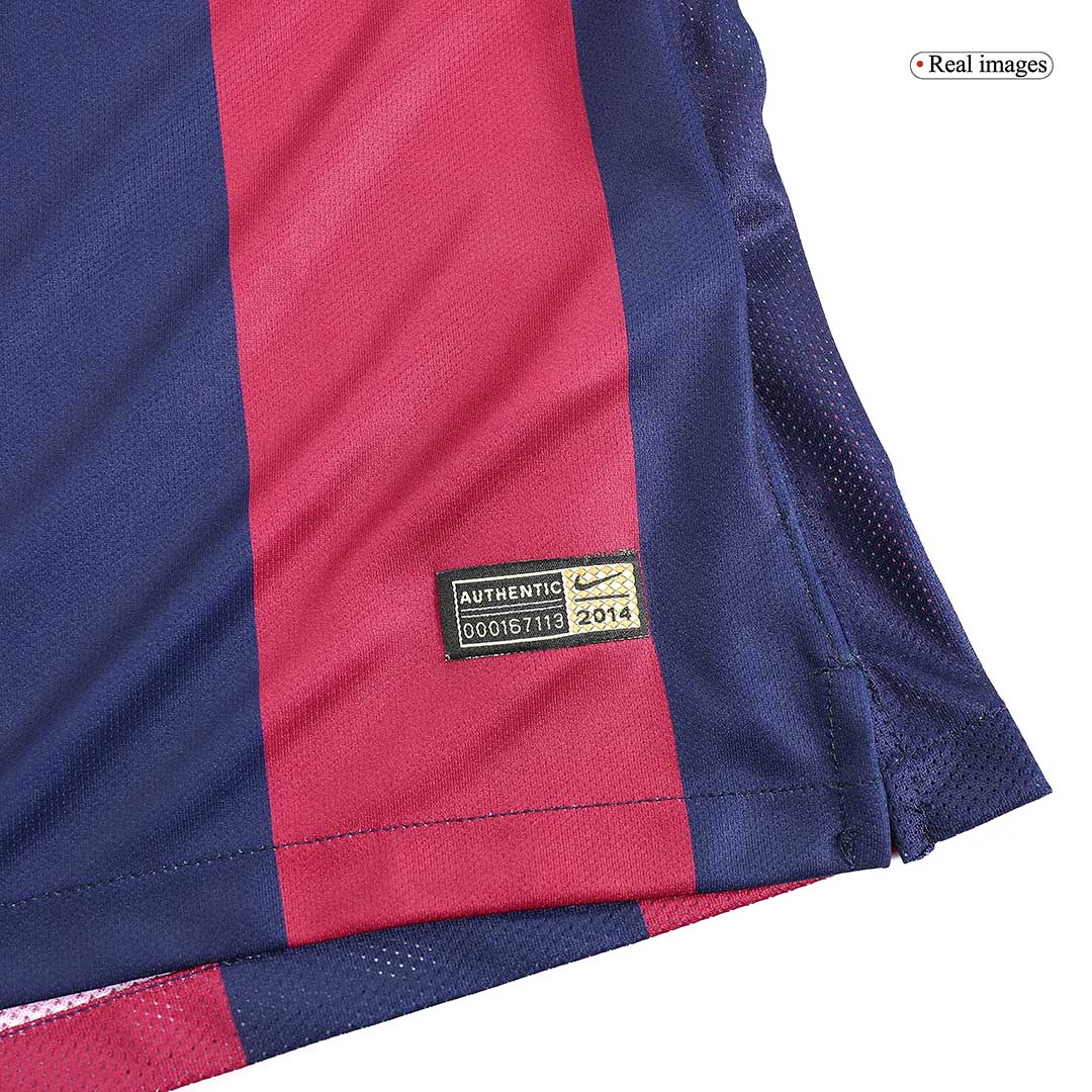 MESSI #10 Barcelona Camisola Retro Casa Manga Comprida 2014/15