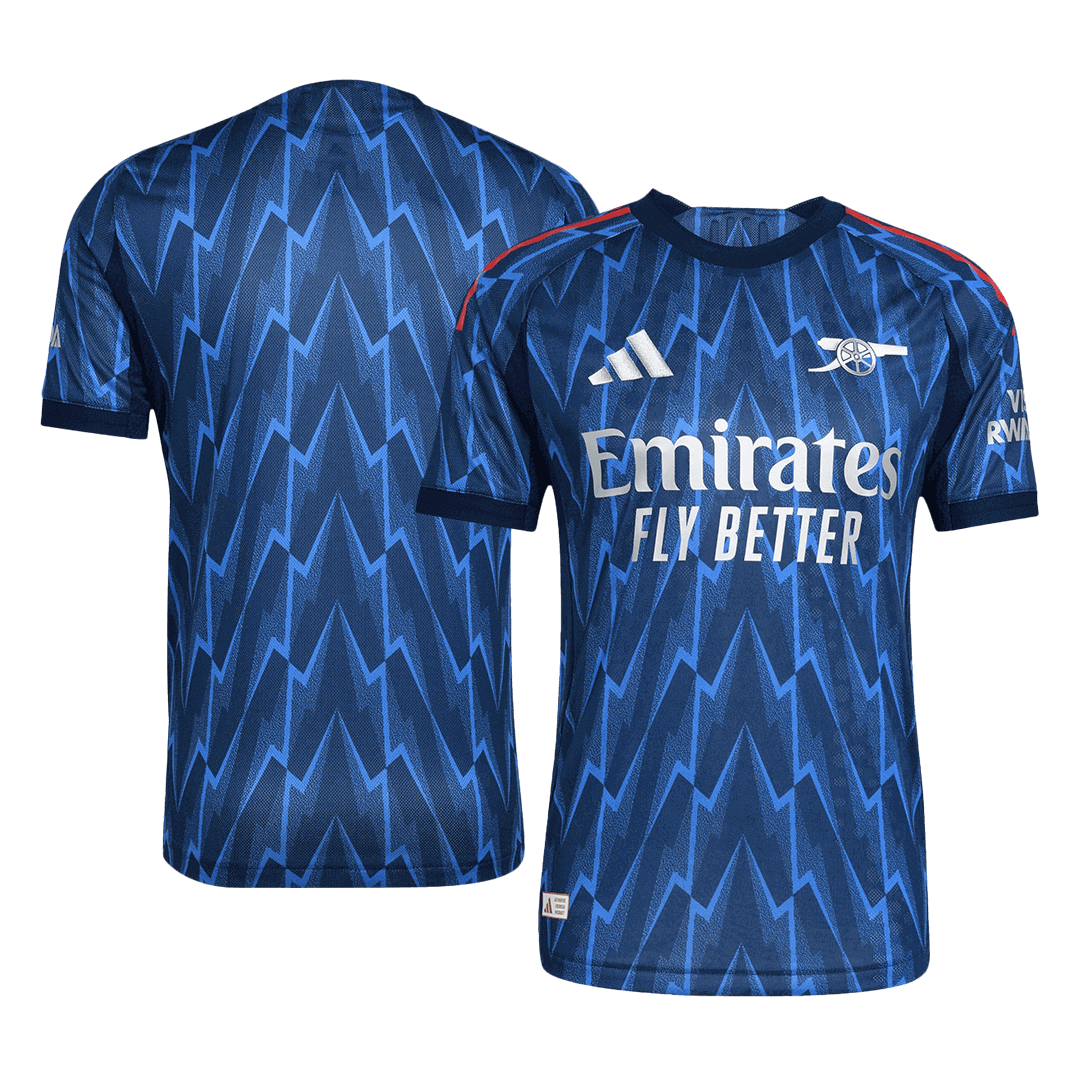 Jogador Arsenal Fora Futebol Camisas 2025/26 Azul
