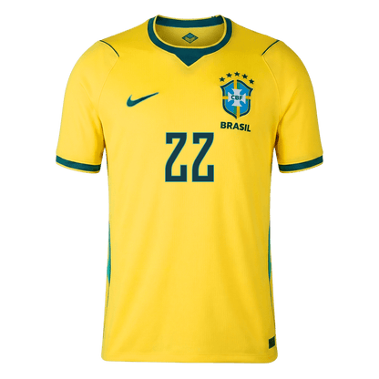 JOÃO PEDRO #22 Brasil Casa Copa do Mundo Camisa 2026 Amarelo