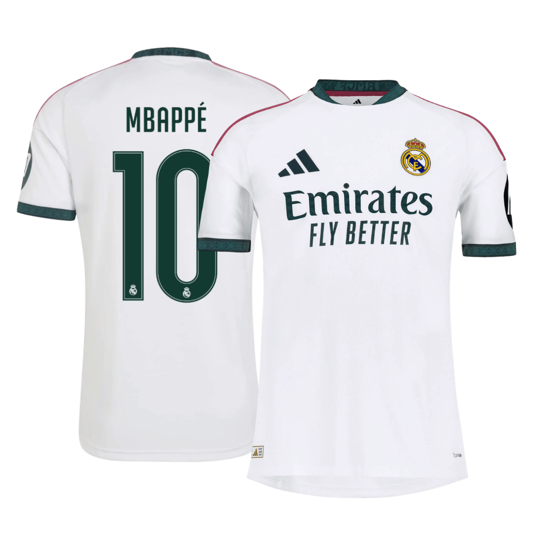 Versão do Jogador MBAPPÉ #10 Real Madrid Casa Futebol Camisas 2026/27 Branco