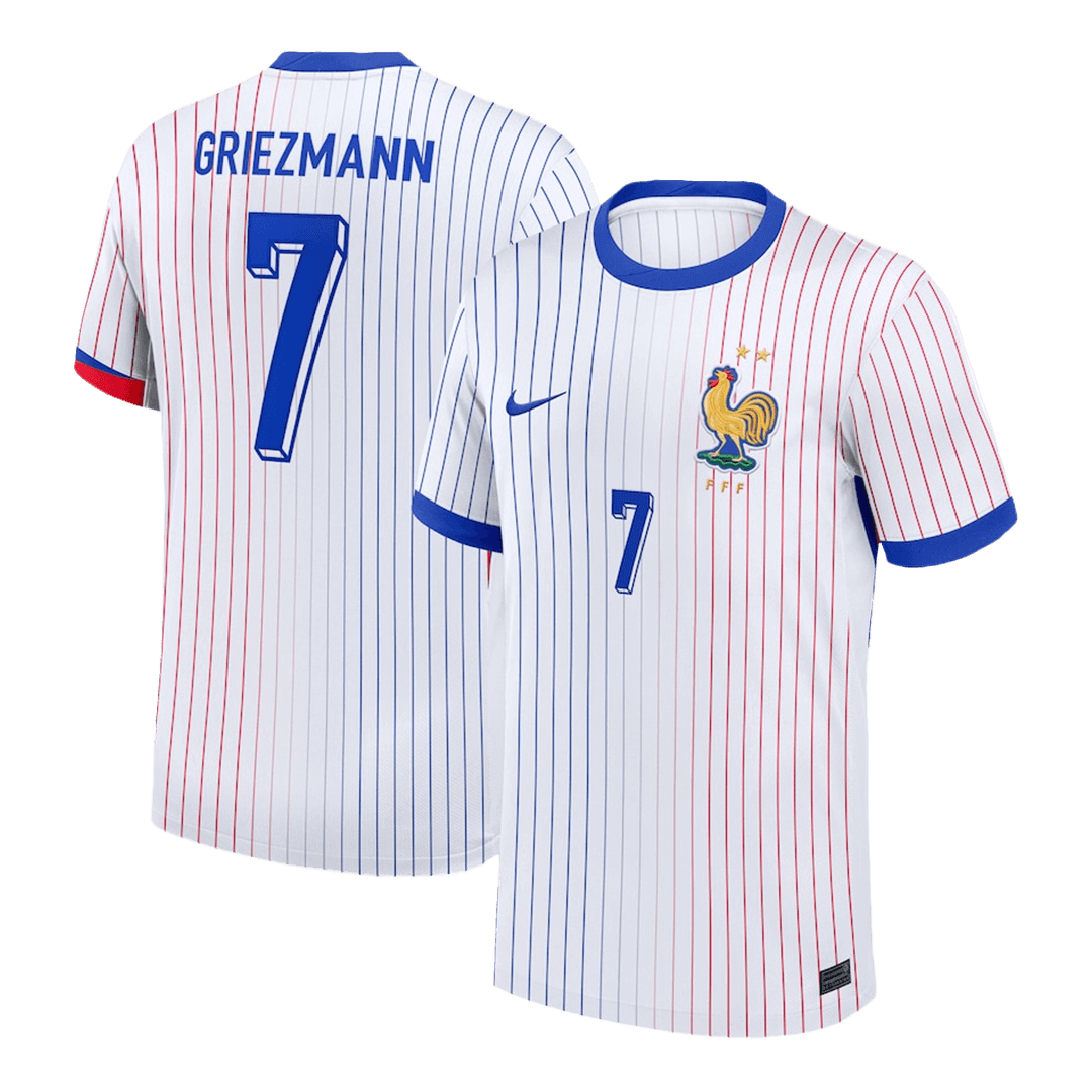 Camisola de futebol GRIEZMANN #7 França Fora Camisola personalizada 2025/26