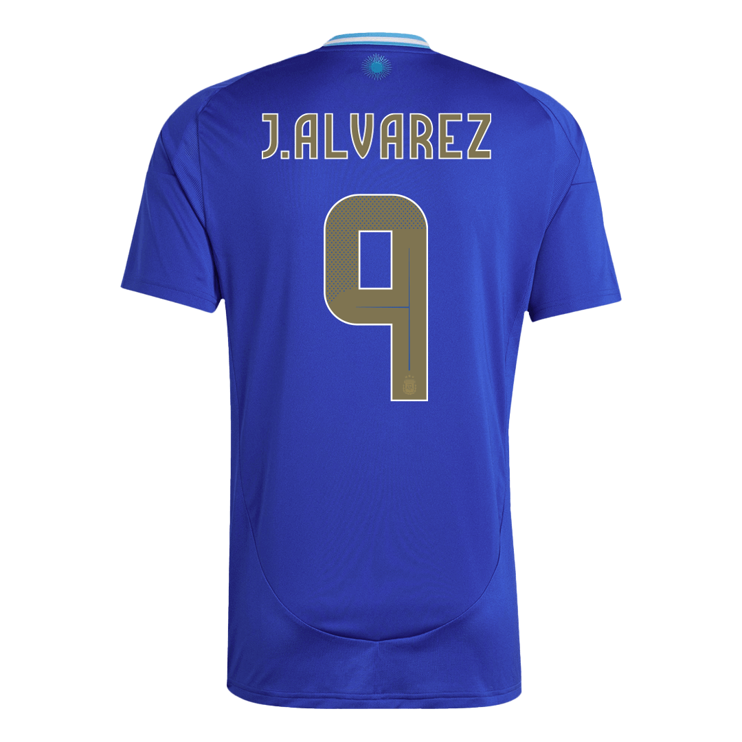 J.ALVAREZ #9 Argentina Camisola Fora Personalizada