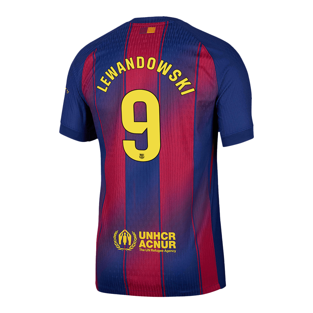 Jogador LEWANDOWSKI #9 Barcelona Casa Futebol Camisas 2025/26