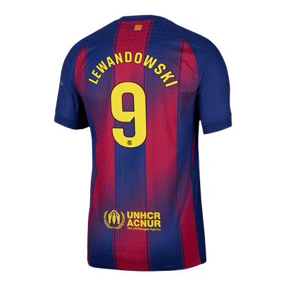 Jogador LEWANDOWSKI #9 Barcelona Casa Futebol Camisas 2025/26
