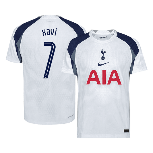 Jogador XAVI #7 Tottenham Hotspur Casa UCL Futebol Camisas 2025/26 Branco - UCL camisola de futebol