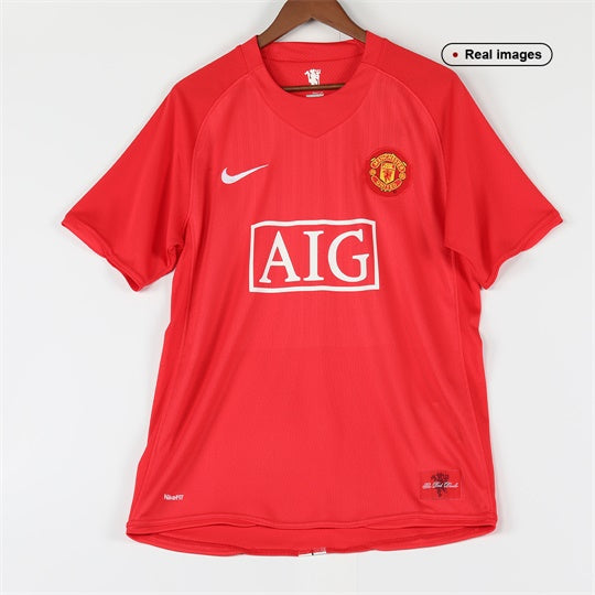 Camisola personalizada Manchester United Casa RONALDO #7 2007/08