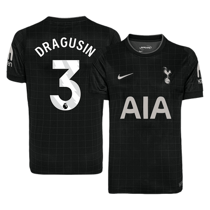 DRAGUSIN #3 Tottenham Hotspur Fora Camisa 2025/26 Preto camisola de futebol