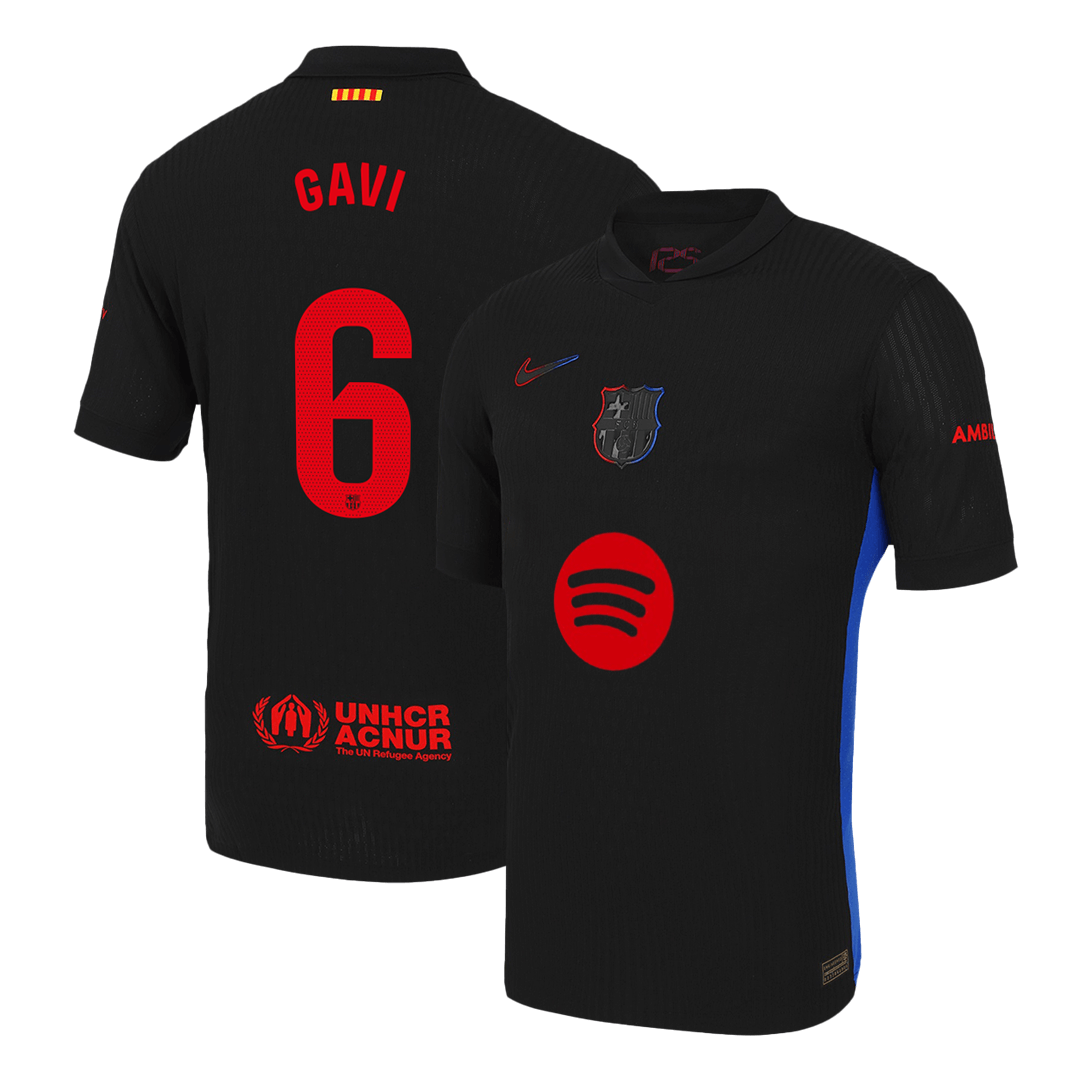 GAVI #6 Barcelona Camisola Jogador Logótipo do Spotify sem texto 2025/26