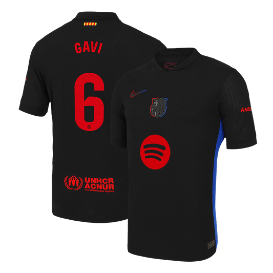 GAVI #6 Barcelona Camisola Jogador Logótipo do Spotify sem texto 2025/26