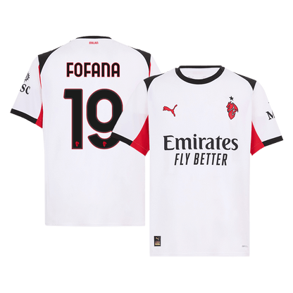 FOFANA #19 AC Milan Fora Camisa 2025/26 Branco camisola de futebol