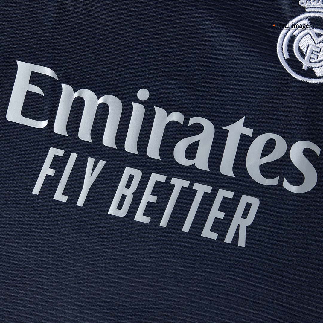 Infantil Real Madrid Fora Futebol Camisa Conjunto(Camisa+Calção) 2025/26 Azul&Marinho