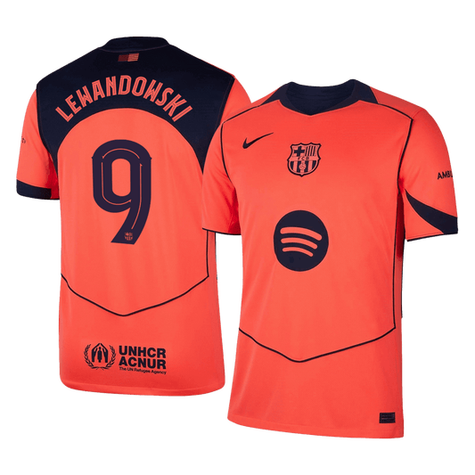 LEWANDOWSKI #9 Barcelona Fora Terceira Camisa 2025/26 UCL camisola de futebol