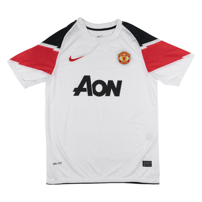 Retrô Manchester United Fora Camisa 2010/11 Branco camisola de futebol 2025/26