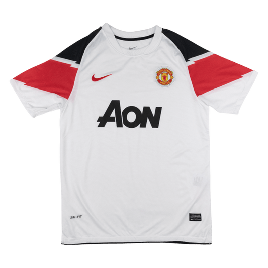 Retrô Manchester United Fora Camisa 2010/11 Branco camisola de futebol 2025/26