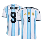 Versão do Jogador J.ÁLVAREZ #9 Argentina Casa Copa do Mundo Futebol Camisas 2026