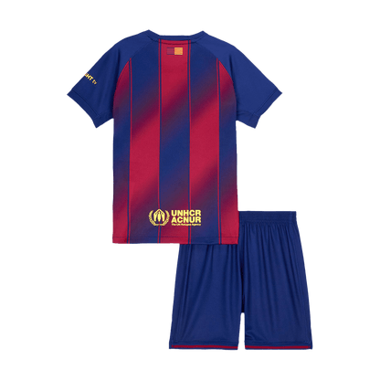 Barcelona Conjunto Infantil Casa 2025/26 Vermelho-Azul