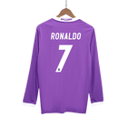 RONALDO #7 Real Madrid Camisola Retro Fora Manga Comprida 2016/17