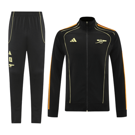 Arsenal Treino Jaqueta Conjunto (Jaqueta + Calças) 2025/26 Preto camisola de futebol