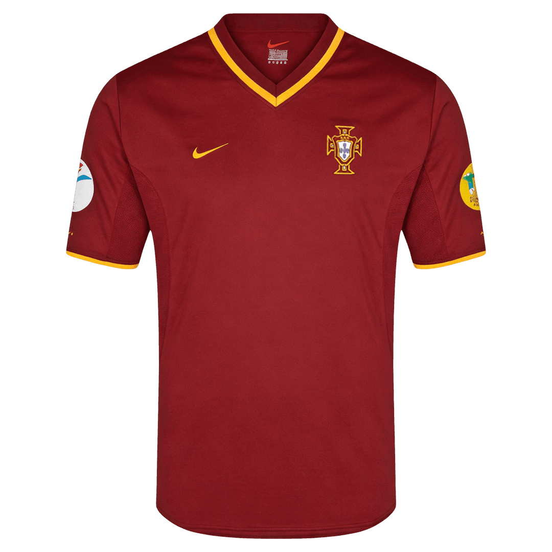 Retrô Portugal Casa Camisa 2000 Vermelho