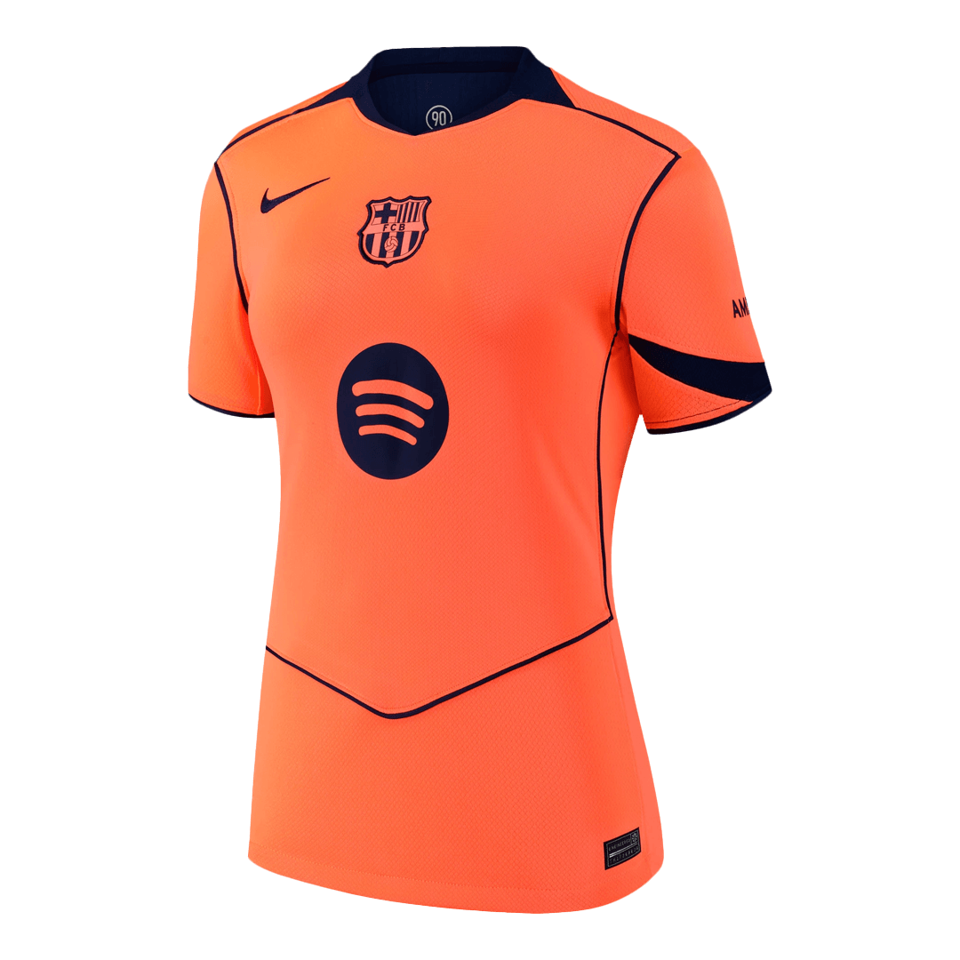 Mulheres Barcelona Terceiro Fora Camisa 2025/26- Laranja camisola de futebol