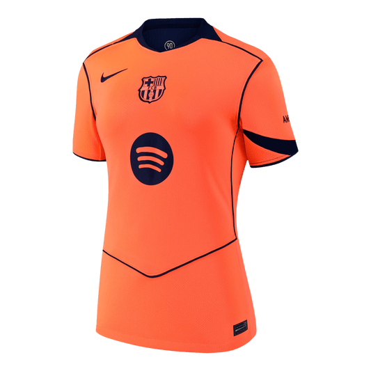 Mulheres Barcelona Terceiro Fora Camisa 2025/26- Laranja camisola de futebol