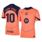 Jogadoras LAMINE YAMAL #10 Barcelona Fora Terceira UCL Futebol Camisas 2025/26