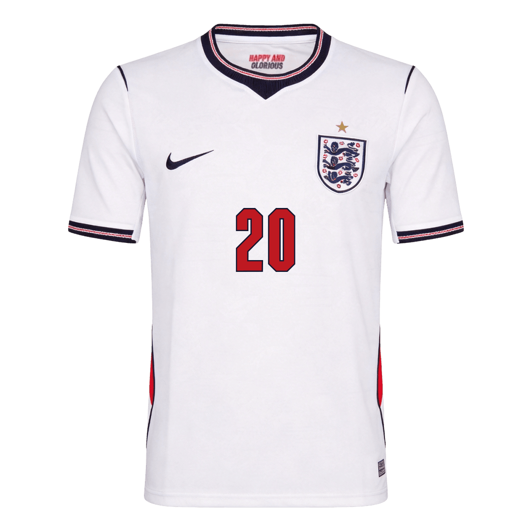 PALMER #20 Inglaterra Casa Copa do Mundo Camisa 2026 Branco