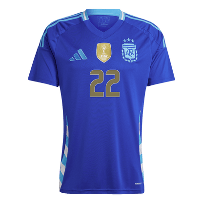 Argentina L. MARTINEZ #22 Camisola Fora Personalizada