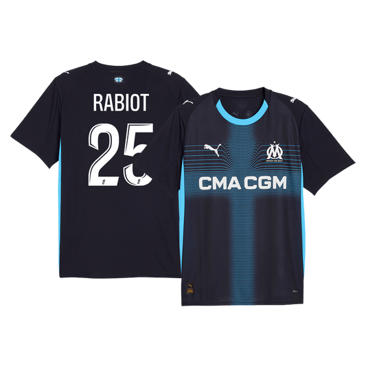 RABIOT #25 Marseille Fora Camisa 2025/26 Marinha camisola de futebol