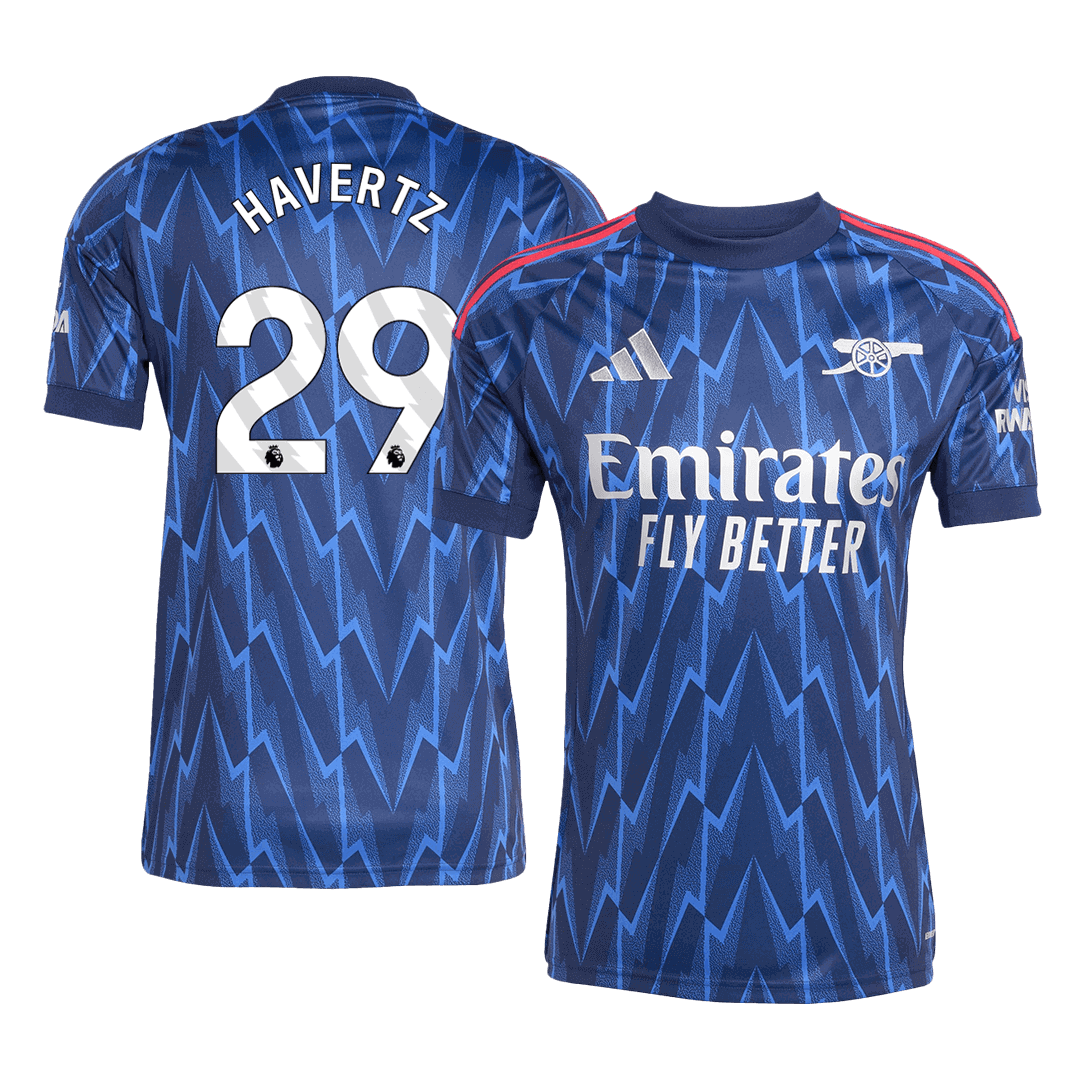 HAVERTZ #29 Arsenal Fora Camisa 2025/26 Azul camisola de futebol
