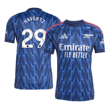 HAVERTZ #29 Arsenal Fora Camisa 2025/26 Azul camisola de futebol