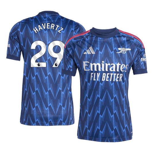 HAVERTZ #29 Arsenal Fora Camisa 2025/26 Azul camisola de futebol