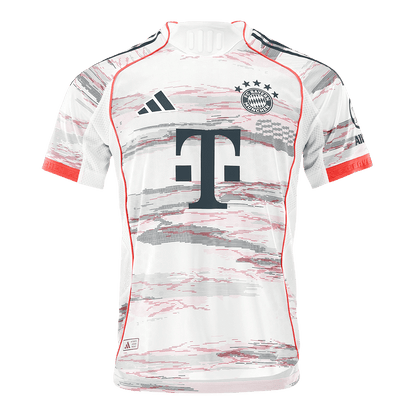 Jogador OLISE #17 Bayern Munich Fora Futebol Camisas 2025/26 Branco