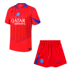 PSG Fora Terceira Camisa Conjunto (Camisa+Calções) 2025/26 Vermelho