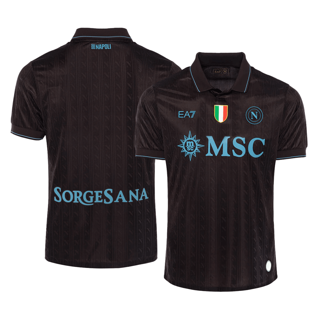 Jogador Napoli Fora Terceira Futebol Camisas 2025/26 Preto