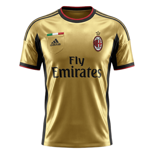 Retrô AC Milan Fora Camisa 2013/14 Amarelo camisola de futebol 2025/26