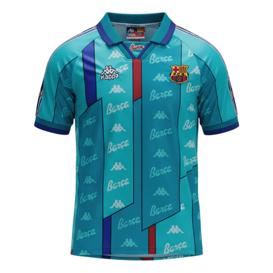 Retrô Barcelona Fora Camisa 1996/97 Azul camisola de futebol 2025/26