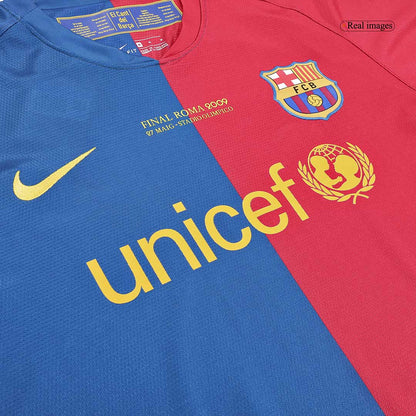 XAVI #6 Barcelona Camisola Retro Casa Manga Comprida 2008/09 - Final da UCL