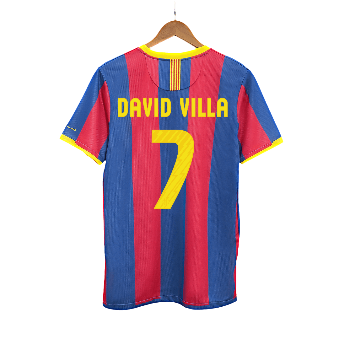 Camisola Retro do Barcelona DAVID VILLA #7 Home Soccer Shirt 2010/11 2025/26